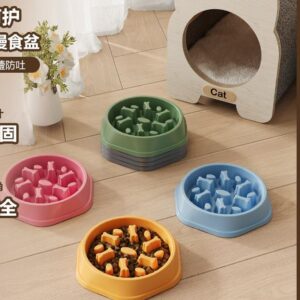 Wholesale Slow Feeder Dog Bowl, Anti Gulping Non Slip Pet Feeding Bowl Custom Logo