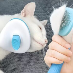 Wholesale Self Cleaning Pet Deshedding Brush, Undercoat Rake Grooming Tool Custom Logo